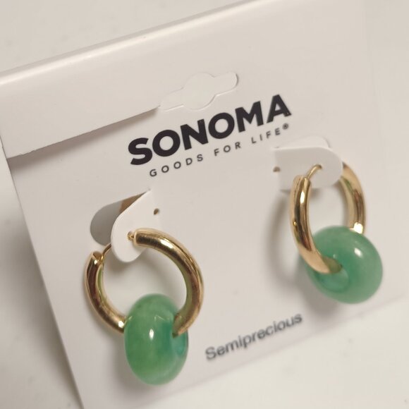 SONOMA SEMIPRECIOUS HOOPS - Picture 2 of 3